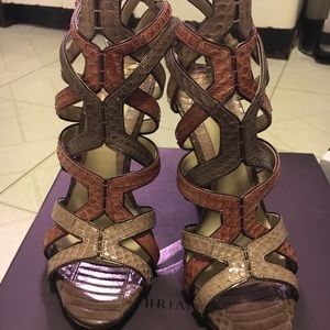 Brian Altwood, mauve snake skin pumps
